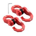Black And Red D-ring Shackles 3 4 Inch Shackle 44000lbs Break Strength Towing Winch With 7 8 Screw Pin For Tow Strap Off Road 