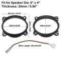 Uxcell 6 X9 Car Speaker Adapter Spacer Ring With Wire Combination For Toyota 4 Runner 2003-2009
