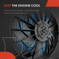 A-premium Engine Radiator Cooling Fan Assembly Compatible With Select Honda Models Fit 2009-2014 Replace 19015rb0004