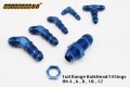 Autobahn88 Aluminum Anodized Brake Line Fitting Straight Bulkhead Male An Flare An4 To Blue