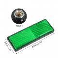 Universal Reflector 88x32mm For Motorcycle Scooter Bicycle Safety Spoke Reflective With Screw Green