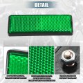 Universal Reflector 88x32mm For Motorcycle Scooter Bicycle Safety Spoke Reflective With Screw Green