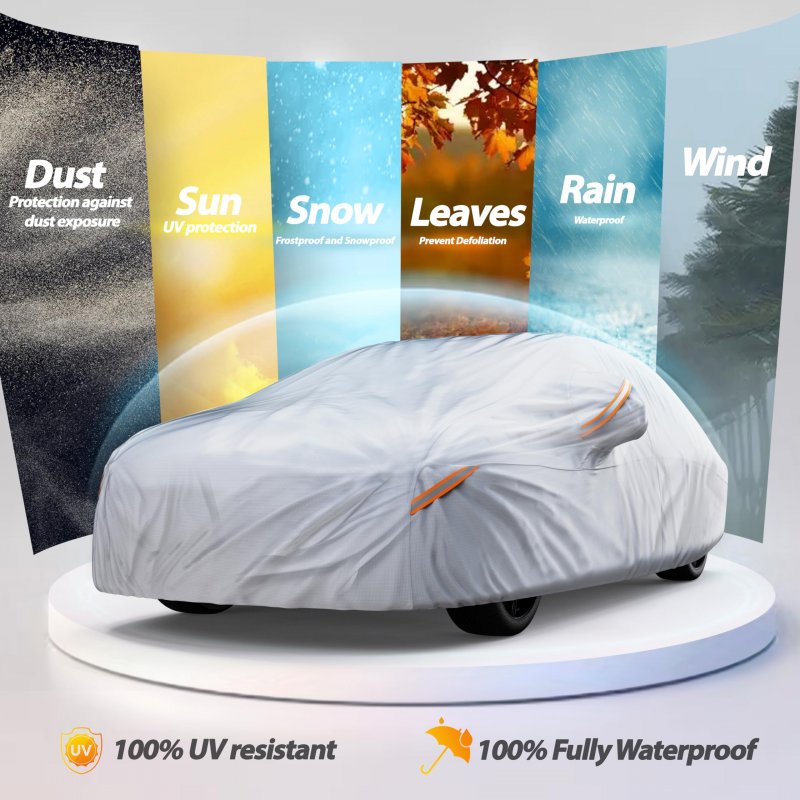 Waterproof All Weather Car Cover For 2009 2024 Mazda 3 Sedan Heavy Duty Outdoor Indoor Protection From Sun Rain Wind And Snow