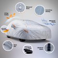 Waterproof All Weather Car Cover For 2009 2024 Mazda 3 Sedan Heavy Duty Outdoor Indoor Protection From Sun Rain Wind And Snow