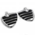 Httmt Mt312- Pa005x2 Wing Mini Footboard Adapters Compatible With 02-08 Vtx1800 09-18 Fury 96-07 Shadow Chrome