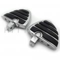 Httmt Mt312- Pa005x2 Wing Mini Footboard Adapters Compatible With 02-08 Vtx1800 09-18 Fury 96-07 Shadow Chrome