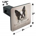 Boston Terrier Dog Breed Tow Trailer Hitch Cover Plug Insert