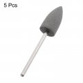 Uxcell 5 Pcs Silicone Rubber Grinding Buffing Wheels 120 Grits 10mm Dia Tapered Polishing Head For Electric Rotary Tool