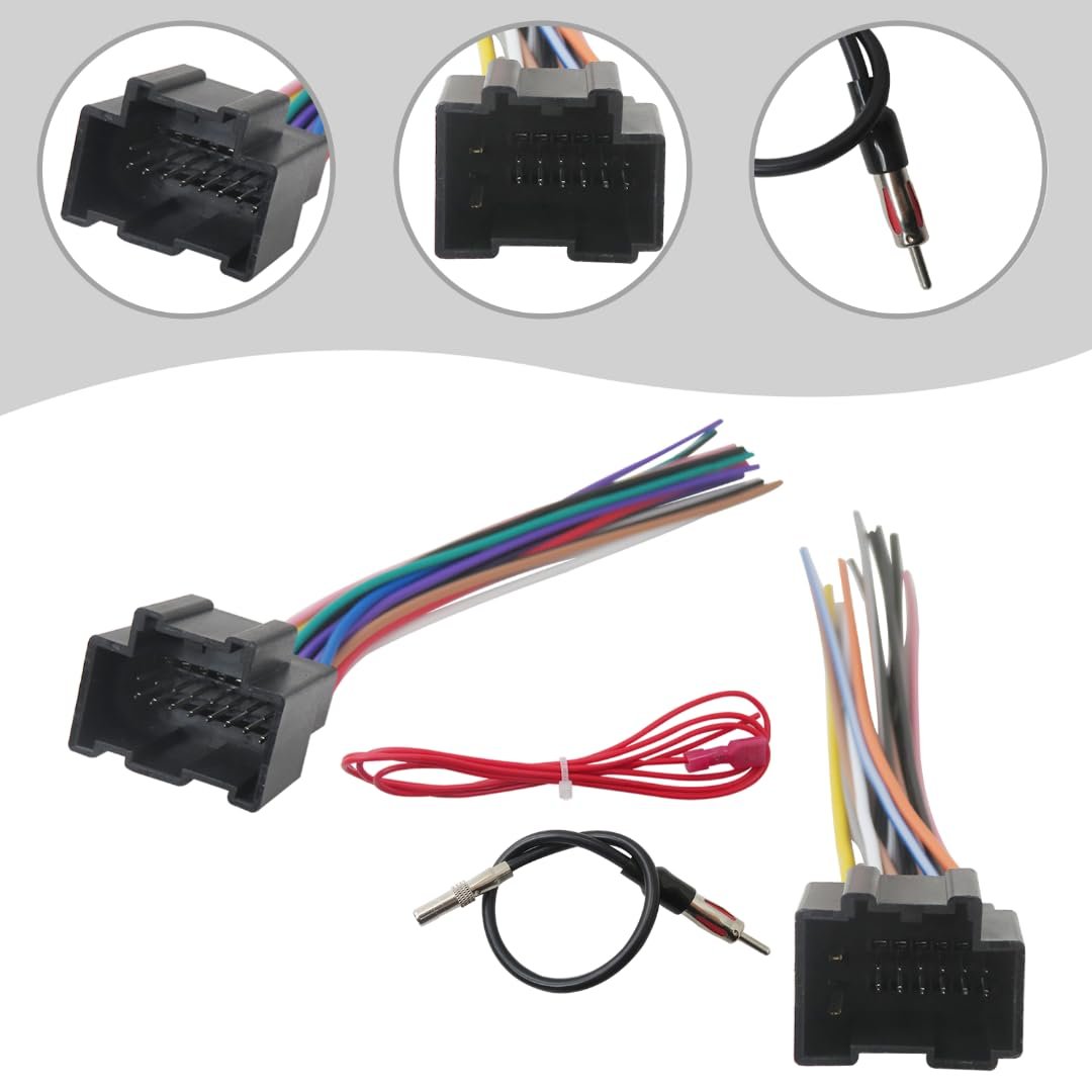 Radio Wiring Harness W Antenna Adapter Plug Stereo Wire Cable Connector Fit For Suzuki Xl-7 2007-2009 New Version