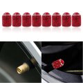 8 Pack Universal Diamond Crystal Car Wheel Tire Valve Caps Tyre Rim Stem Covers Airdust Waterproof For Automobiles Motorcycles