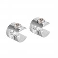 Glass Shelf Support Zinc Alloy Clamp Clip Holder For 8mm-10mm Thick 2pcs 