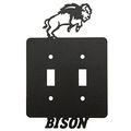 North Dakota State University Ndsu Bison Double Light Switch Plate-cover Black 