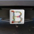 Letter B Floral Monogram Initial Tow Trailer Hitch Cover Plug Insert