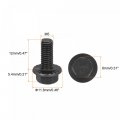 Uxcell M5x12mm Hex Serrated Flange Bolts 10 9 Grade Carbon Steel Screws 25pcs