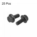 Uxcell M5x12mm Hex Serrated Flange Bolts 10 9 Grade Carbon Steel Screws 25pcs