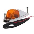 Partsam 5x Universal Teardrop Style Amber Cab Roof Clearance Marker Lights Kit For Trucks Trailers Peterbilt Freightliner