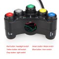 Aluminum Alloy Universal 7 8 Motorcycle Race Bike Handlebar Mount Switches Assembly Button Array 22mm Dc12v 10a