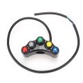 Aluminum Alloy Universal 7 8 Motorcycle Race Bike Handlebar Mount Switches Assembly Button Array 22mm Dc12v 10a