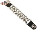 Hot Leathers Eagle Flag Chain Vest Extender Silver 4 