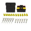 10 Kit 6 Pin Way Waterproof Electrical Connector 1 5mm Series Terminals Heat Shrink Quick Locking Wire Harness Sockets 20-16 