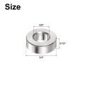 50pcs Stainless Steel Spacers 3 8 In Bore X 4 Od 5 16 Length Round Metal Screw Bushing Plain Finish For M10 Screws Bolts And