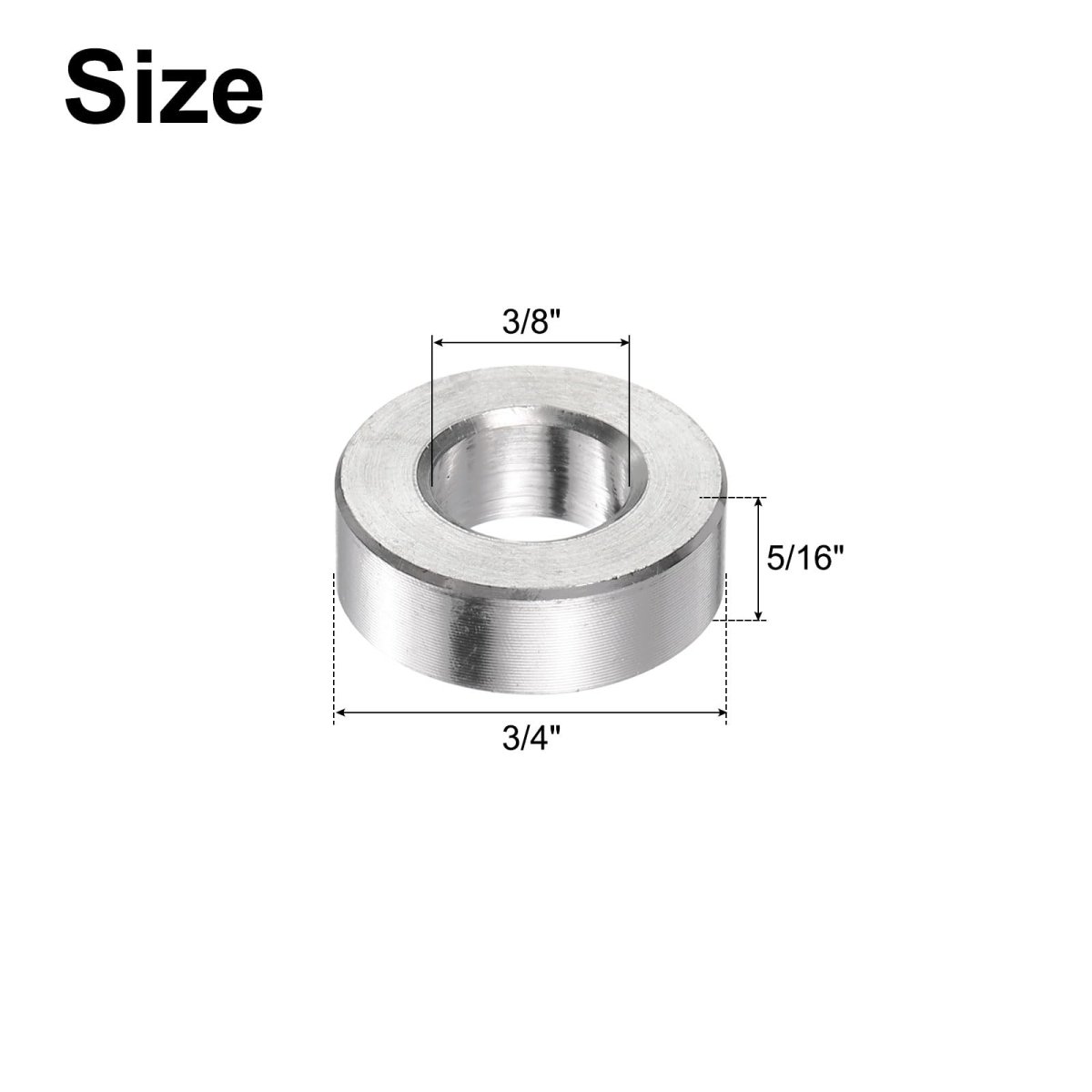 50pcs Stainless Steel Spacers 3 8 In Bore X 4 Od 5 16 Length Round Metal Screw Bushing Plain Finish For M10 Screws Bolts And