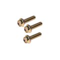 Flanged Bolts M10 1 25 By 40 Mm Alloy Steel Zinc Finish Yellow Class 10 9 Hex Head Drive Medium Thread 3 Piece Set 