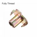 Uxcell M8x14mm T-nuts 4 Pronged Tee Nut Carbon Steel Threaded Inserts For Wood 80pcs