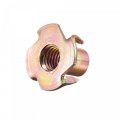 Uxcell M8x14mm T-nuts 4 Pronged Tee Nut Carbon Steel Threaded Inserts For Wood 80pcs