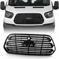 Acanii For 2015-2019 Ford Transit 150 250 350 350hd Black Abs Plastic Front Grille Assembly Replacement Fo1200587