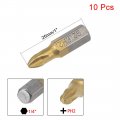 Uxcell 1 4-inch Hex Shank Phillips Cross Screwdriver Bit 25mm Length Ph2 Titanium Plating S2 Non-slip Bits 10pcs