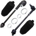 Tie Rod End Assembly Kit Es3709a Es3710a For Volkswagen Golf 2006 And Jetta 2005 Front Inner Outer With Steering Rack Boots 4 