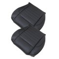 Driver Passenger Side Replacement Bottom Perforated Leather Seat Covers Black For Ford Mustang 2010 2011 2012 2013 2014 