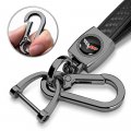 Chevrolet Corvette C6 Real Black Carbon Fiber Strap Gunmetal Hook Key Chain Keychain Official Licensed 