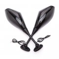 Motorcycle Led Turn Signal Rearview Mirrors Compatible With 2011 2013 Honda Cbr250r Cbr 600 Rr Gloss Black Smoke Len 1
