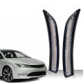 G-plus Side Marker Light Compatible With Chrysler 200 2015-2017 Front Left And Right Smoked Lens Markers Corner Lamp Parking