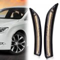 G-plus Side Marker Light Compatible With Chrysler 200 2015-2017 Front Left And Right Smoked Lens Markers Corner Lamp Parking