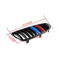 1 Pair Front Kidney Grille Grill Fit 2004-2010 Bmw E63 E64 650i 650ci 645ci M6 2-door Glossy Black M-color