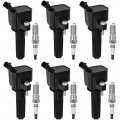Oyeauto Ignition Coil Packs With Iridium Spark Plugs Uf497 C1558 For Chevy Gmc Buick Isuzu Trailblazer Envoy Rainier Ascender 4 