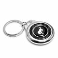Ipick Image For Ford Bronco Real Black Carbon Fiber Chrome Roundel Metal Case Key Chain