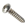 10 X 1 In Pan Head Sheet Metal Screws Full Thread Phillips Drive 18-8 Stainless Steel Self Tapping 100 Pieces 