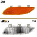Clear Front Bumper Reflector Lamps Pair For 2008 2012 Bmw 3 Series M3 E90 E92 E93 Left And Right Side Set