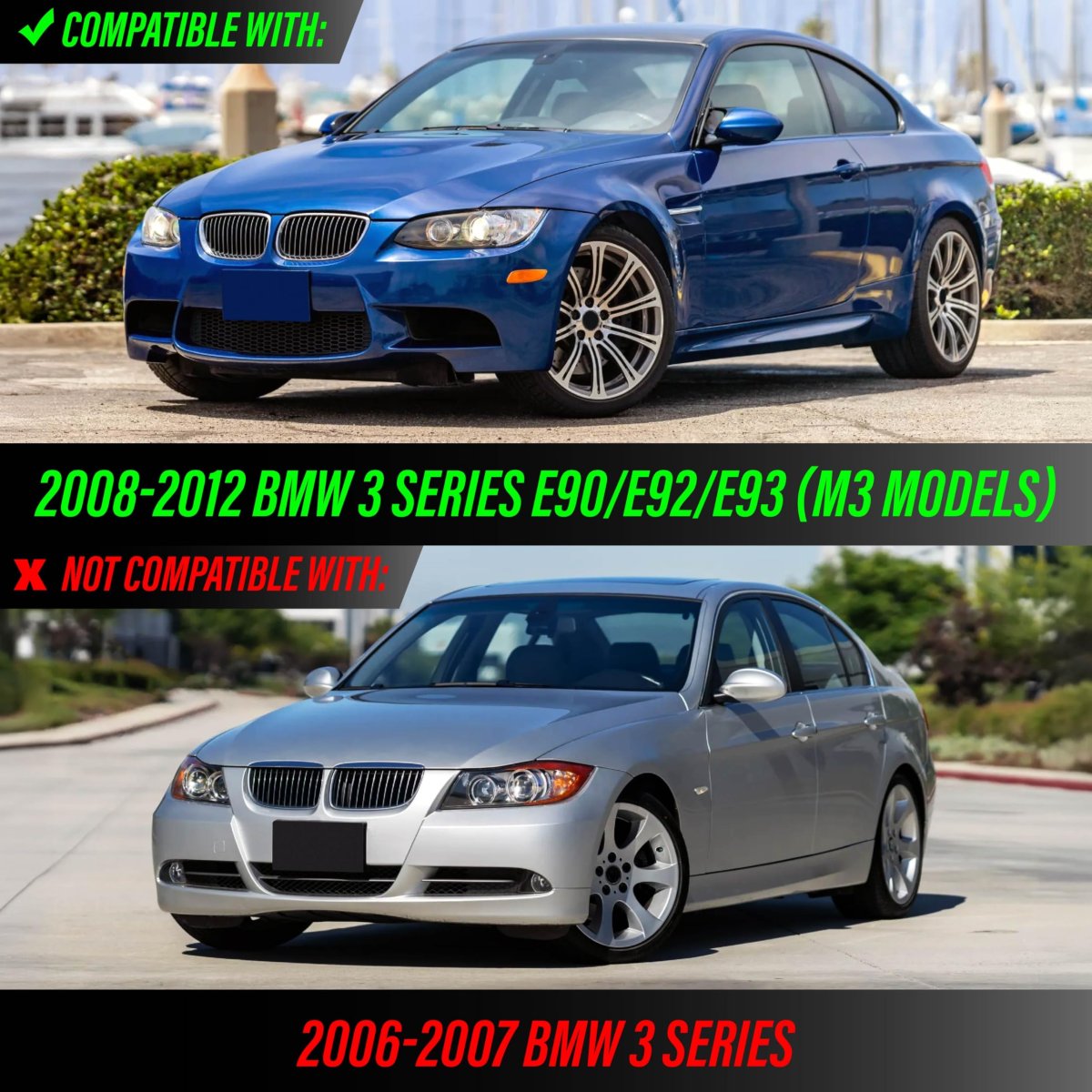 Clear Front Bumper Reflector Lamps Pair For 2008 2012 Bmw 3 Series M3 E90 E92 E93 Left And Right Side Set