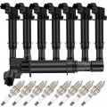 Aintier Ignition Coil Coils Iridium Spark Plugs Uf270 For Dodge Jeep Mitsubishi Liberty Grand Cherokee Raider Commander Nitro