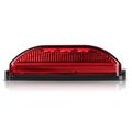 Partsam Pair 3 9 Side Marker Clearance Light Red Waterproof Black Base Mount 3led