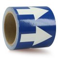 Accuform Signs Raw459buwt Vinyl Directional Flow Arrow Tape White On Blue 4 W X 108 L 