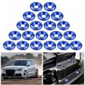 Bumper Washer 20pcs Aluminum Fender Bolt Engine Bay Dress Up Kit Blue