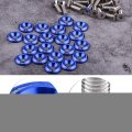 Bumper Washer 20pcs Aluminum Fender Bolt Engine Bay Dress Up Kit Blue