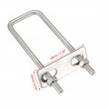 Uxcell Square U-bolts 2pcs 1 22 31mm Inner Width 100mm Length M6 304 Stainless Steel U Bolt With Nuts Frame For Boat Trailer