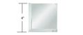 Clear Mirror Glass 4 Square Beveled On 2 Sides 